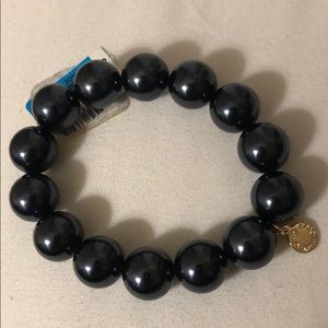 Chapter C black pearls stretch bracelet 14mm
